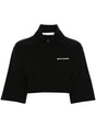 PALM ANGELS Logo Cropped Polo Shirt in Black for Women - SS24 Collection