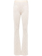 PALM ANGELS LIGHT BEIGE FLARED Knit TROUSERS