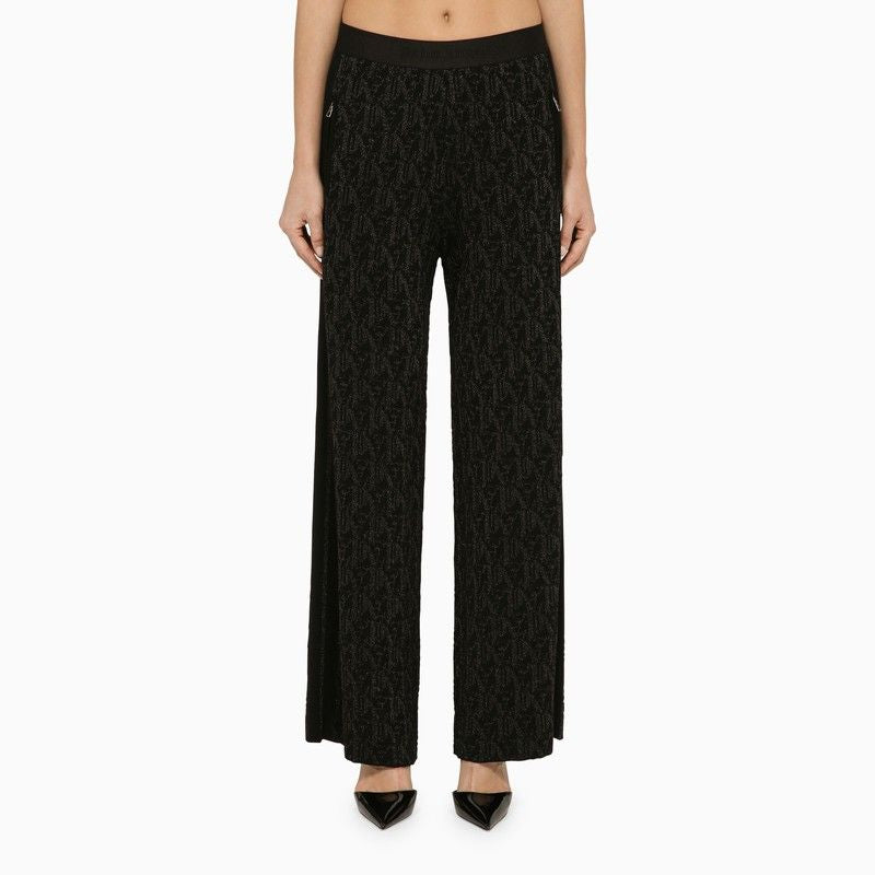 PALM ANGELS All-Over Jacquard Logo Trousers for Women