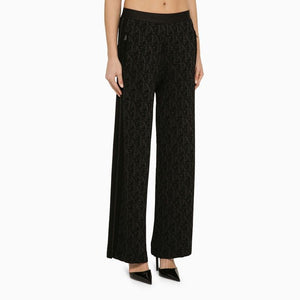 PALM ANGELS All-Over Jacquard Logo Trousers for Women