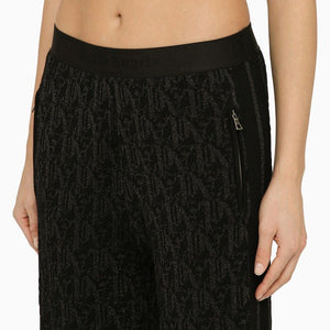 PALM ANGELS All-Over Jacquard Logo Trousers for Women