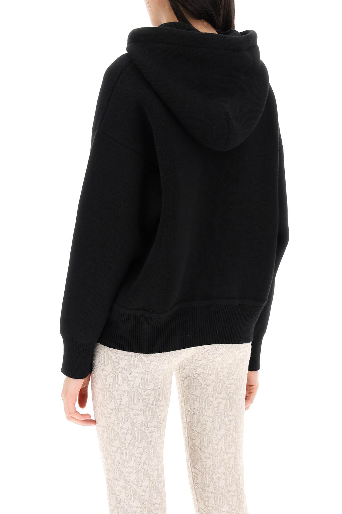 Wool & Cashmere Palm Pattern Sweatshirt for Ladies