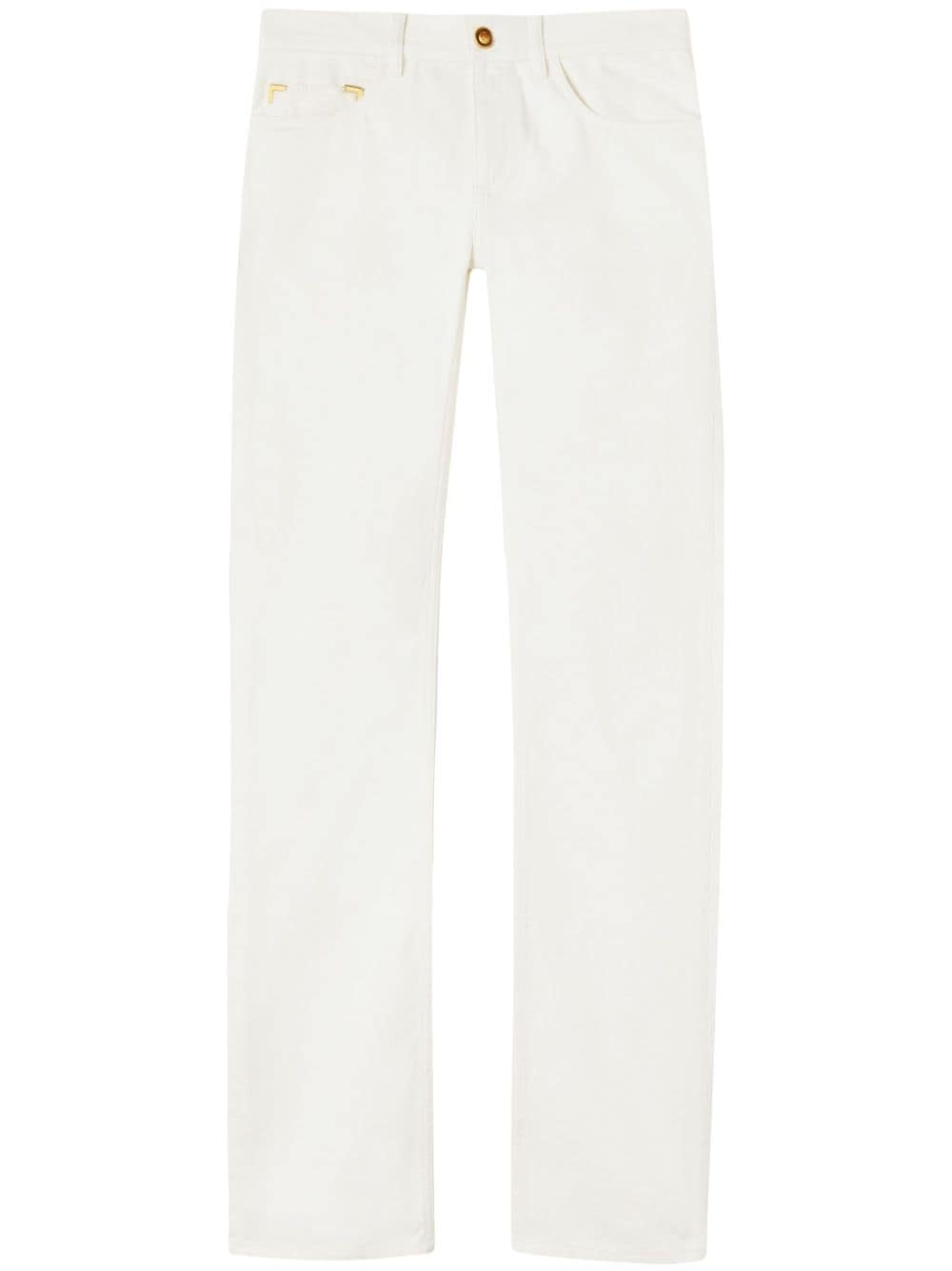 PALM ANGELS Embossed Logo Off-White Pants