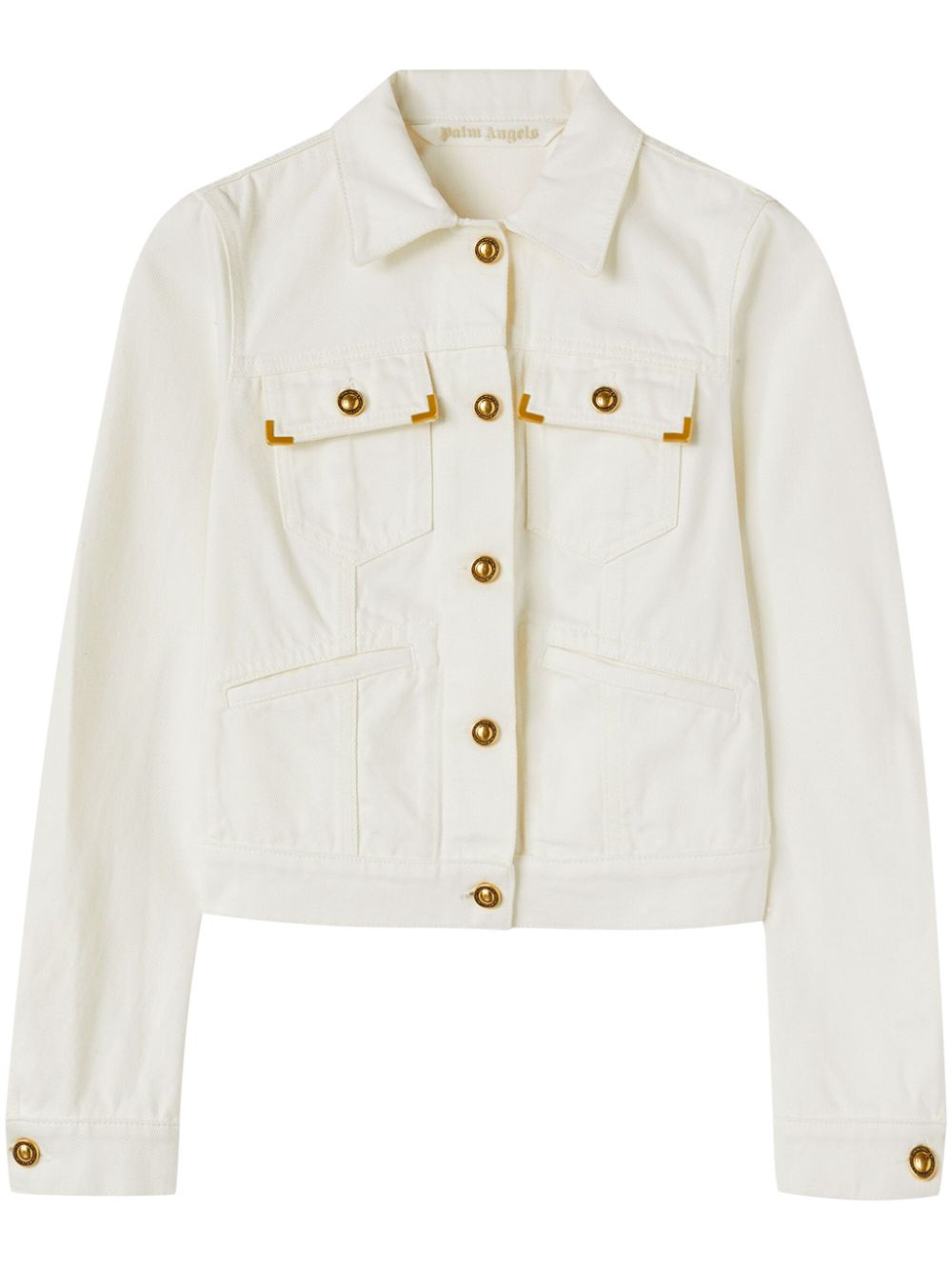 PALM ANGELS Off-White Jacket with Gold-Tone Buttons