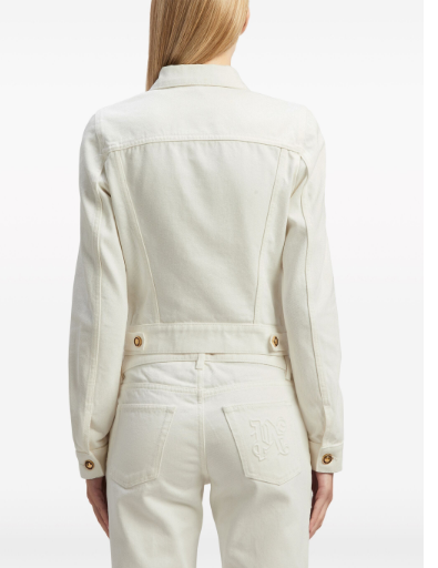 PALM ANGELS Off-White Jacket with Gold-Tone Buttons