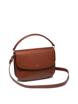 A.P.C. Sarah Mini Brown Leather Women's Shoulder Bag for FW24