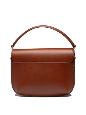 A.P.C. Sarah Mini Brown Leather Women's Shoulder Bag for FW24