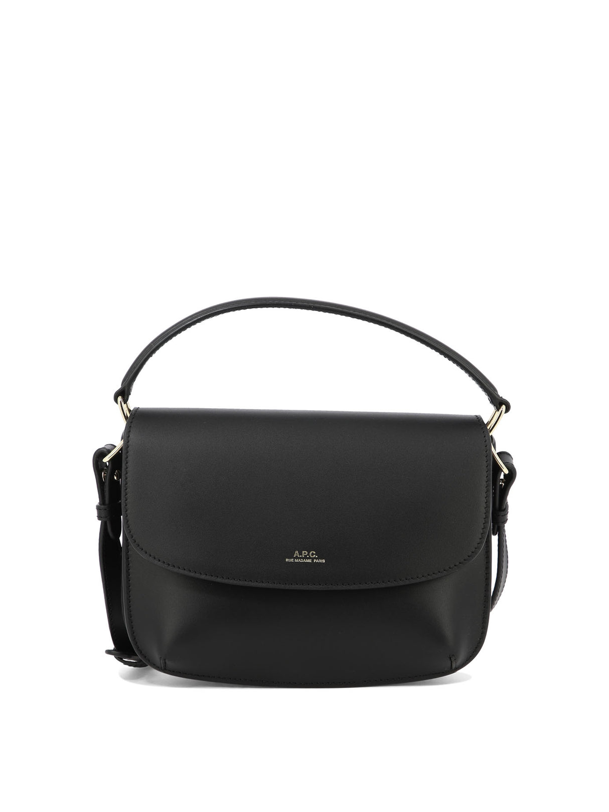 A.P.C. Classic Mini Black Leather Shoulder Bag for Women - Fall/Winter 2024