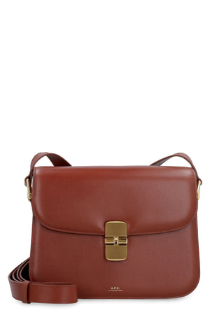 A.P.C. Womens Brown Leather Crossbody Bag - FW23 Collection