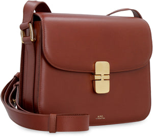 A.P.C. Smooth Leather Crossbody Handbag - Saddle Brown