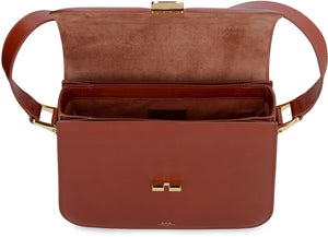 A.P.C. Smooth Leather Crossbody Handbag - Saddle Brown