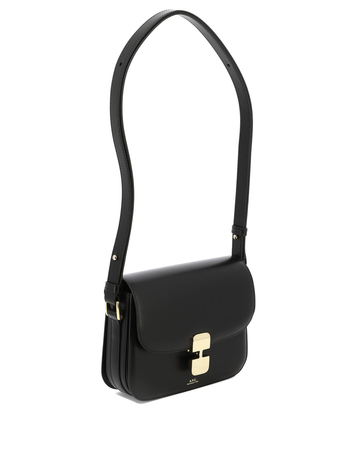 A.P.C. "Grace Small" Women's Black Leather Crossbody Bag - Fall/Winter 2024