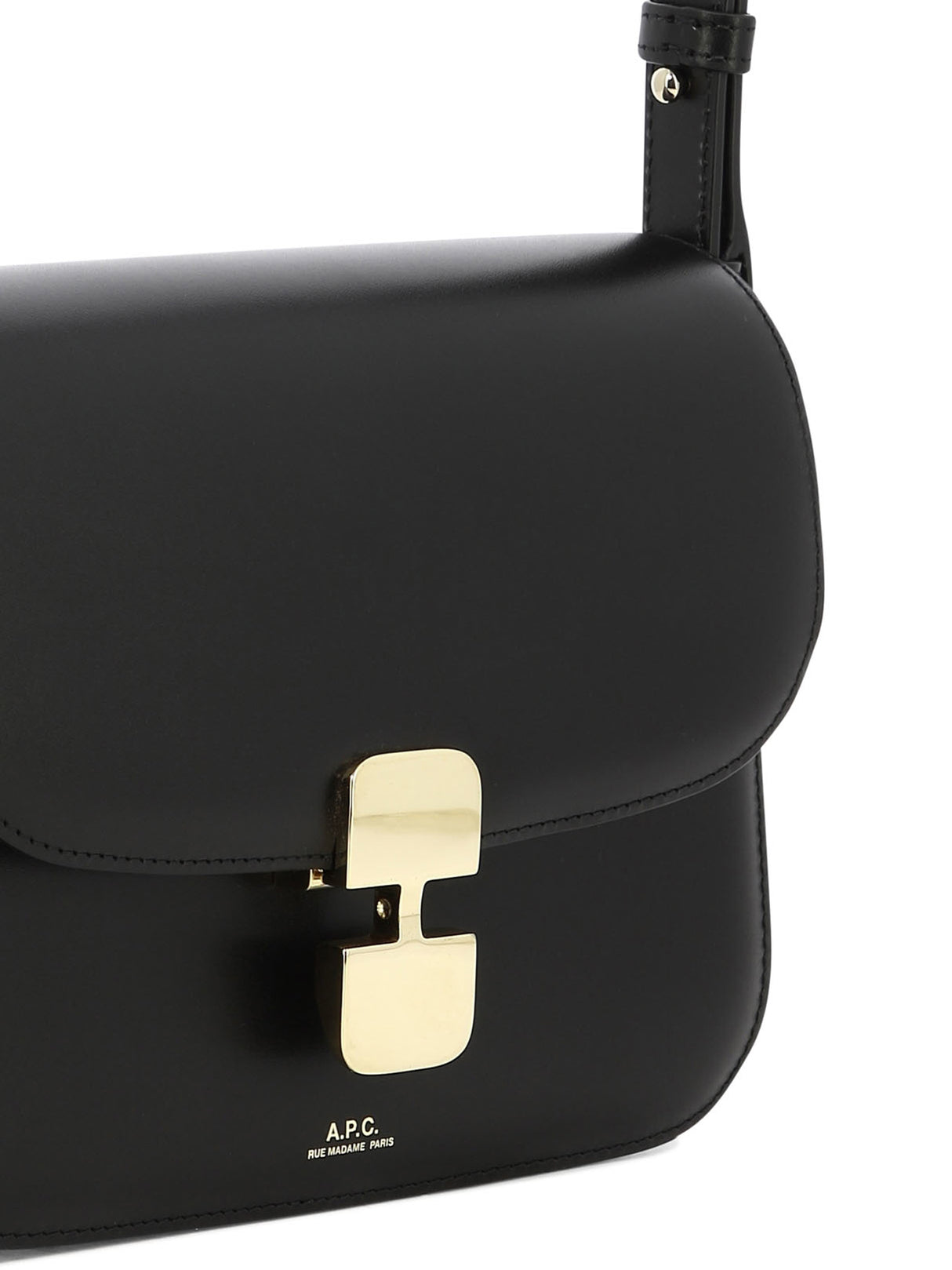 A.P.C. "Grace Small" Women's Black Leather Crossbody Bag - Fall/Winter 2024