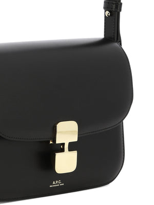 A.P.C. "Grace Small" Women's Black Leather Crossbody Bag - Fall/Winter 2024