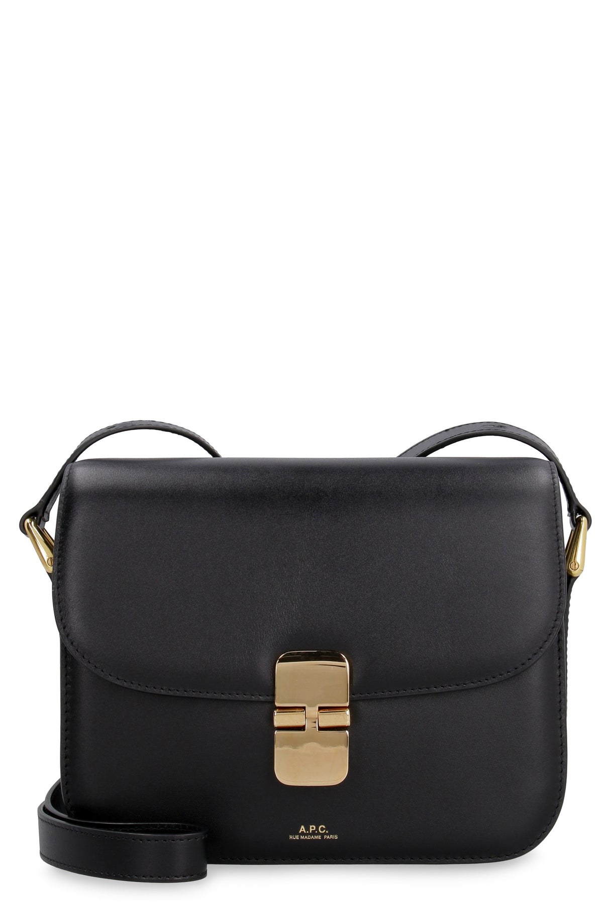 Grace Black Leather Handbag - Small and Stylish