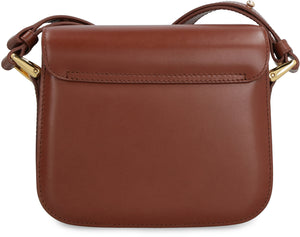 A.P.C. Grace Mini Brown Leather Crossbody Bag with Gold-Tone Accents