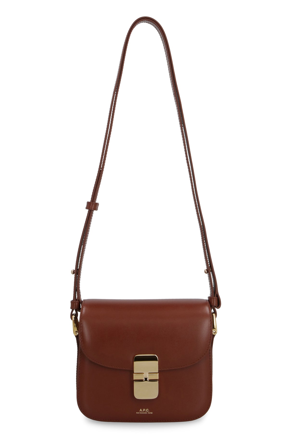 Classy Brown Leather Mini Crossbody Handbag for Women