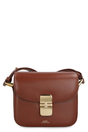 Classy Brown Leather Mini Crossbody Handbag for Women