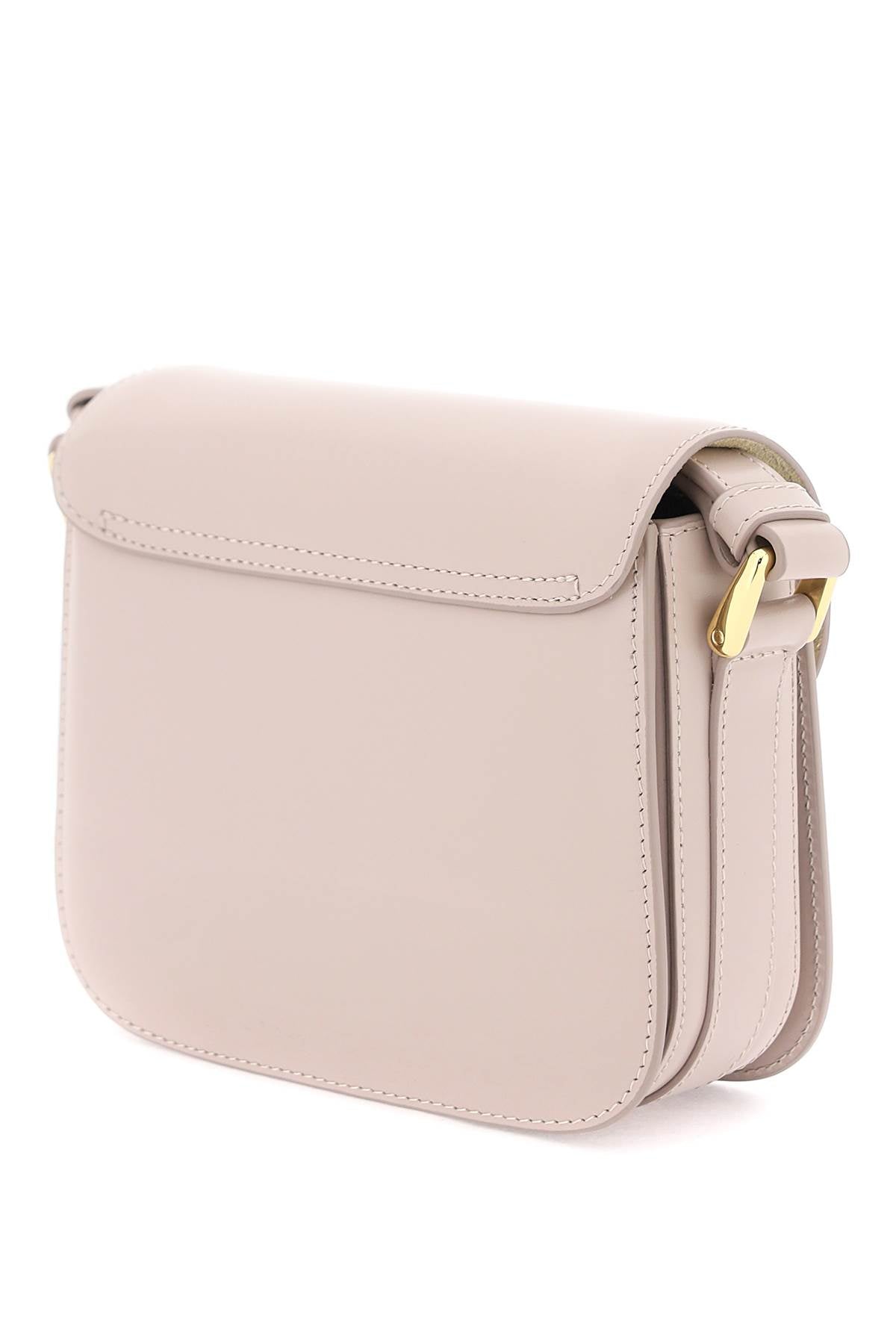 A.P.C. Purple Smooth Leather Flap Crossbody Handbag for Women