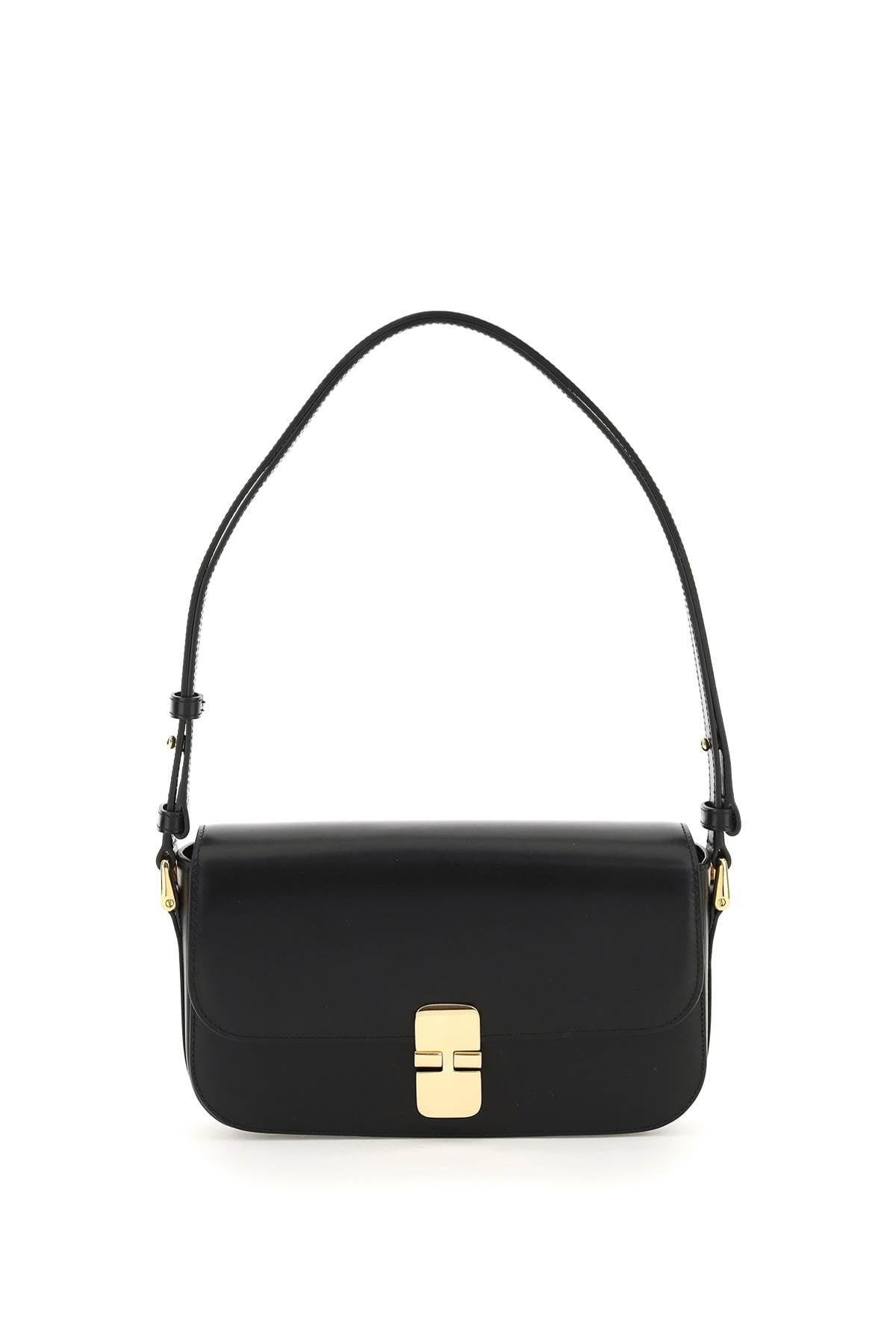 A.P.C. Elegant Leather Mini Baguette Handbag