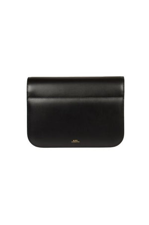 Navy Blue Foldover Small Shoulder Leather Bag