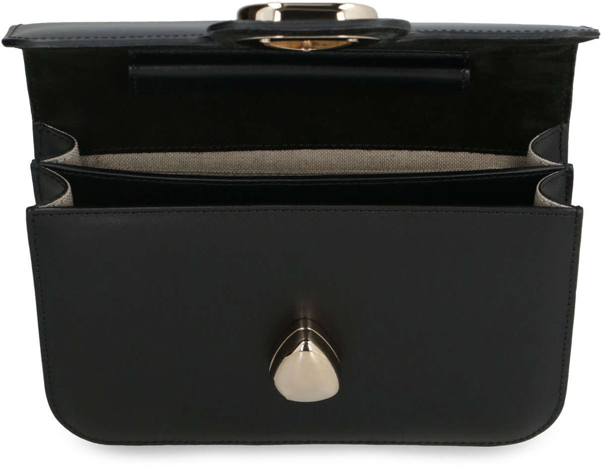 Astra Leather Small Handbag - Black