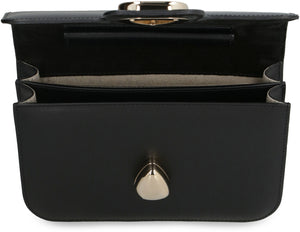 A.P.C. Mini Astra Smooth Calfskin Handbag with Gold-Tone Hardware, Adjustable Strap – Black