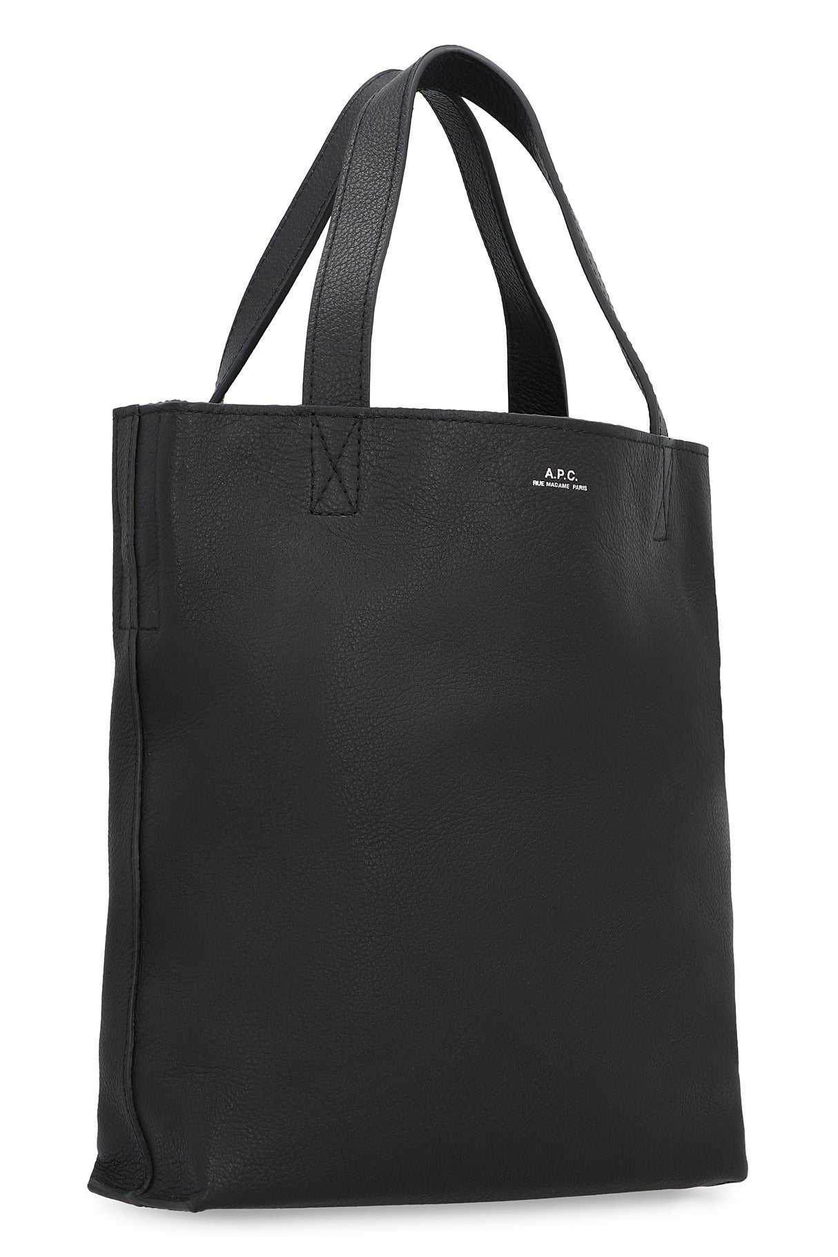 A.P.C. Maiko Leather Tote Handbag with Removable Strap