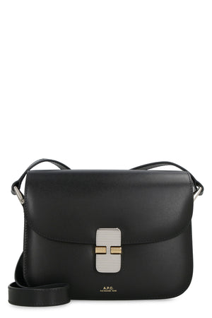 A.P.C. Grace Mini Black Leather Crossbody Bag for Women - FW23