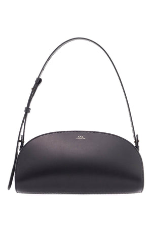 A.P.C. Demi-Lune Mini Leather Shoulder Handbag