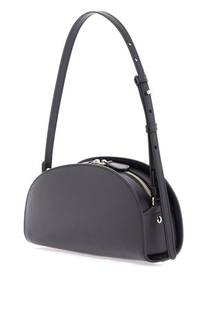 A.P.C. Demi-Lune Mini Leather Shoulder Handbag