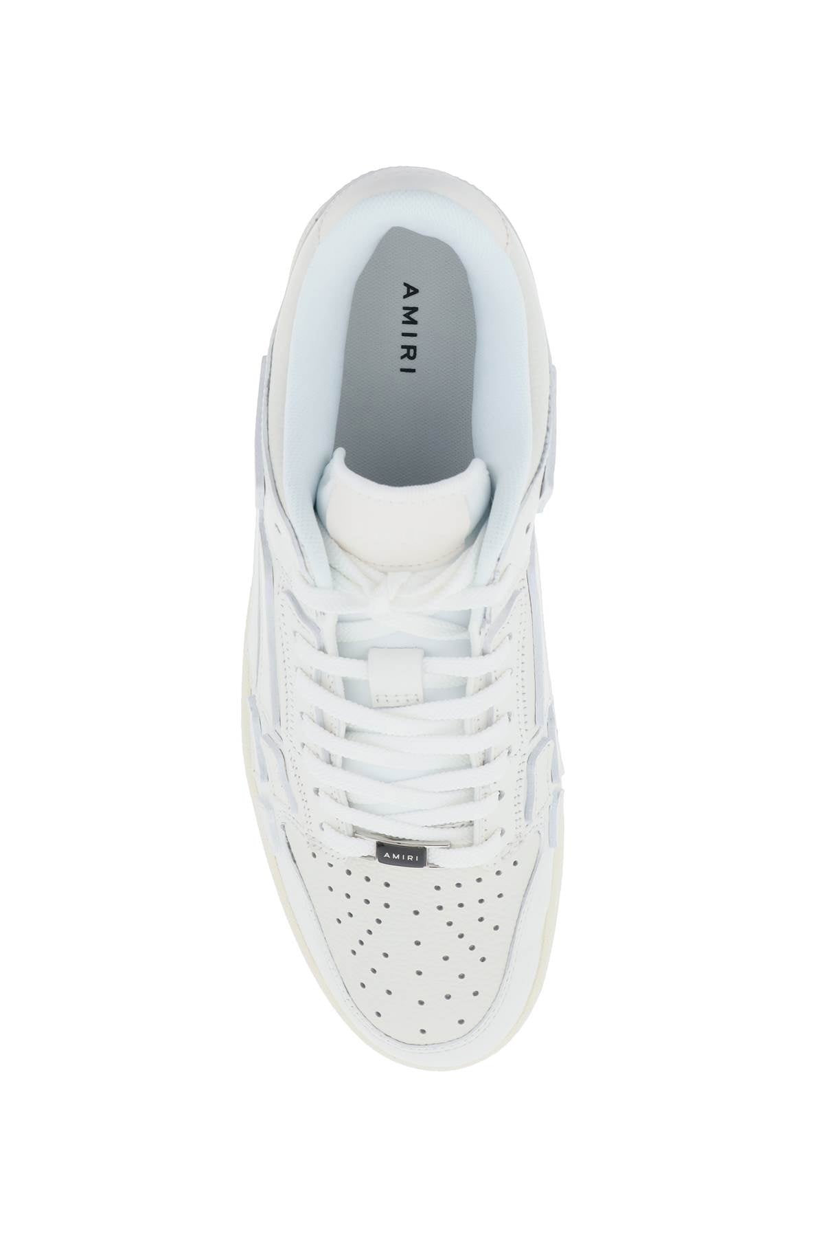 AMIRI Men's White Low Top Sneakers with Skeleton Detail