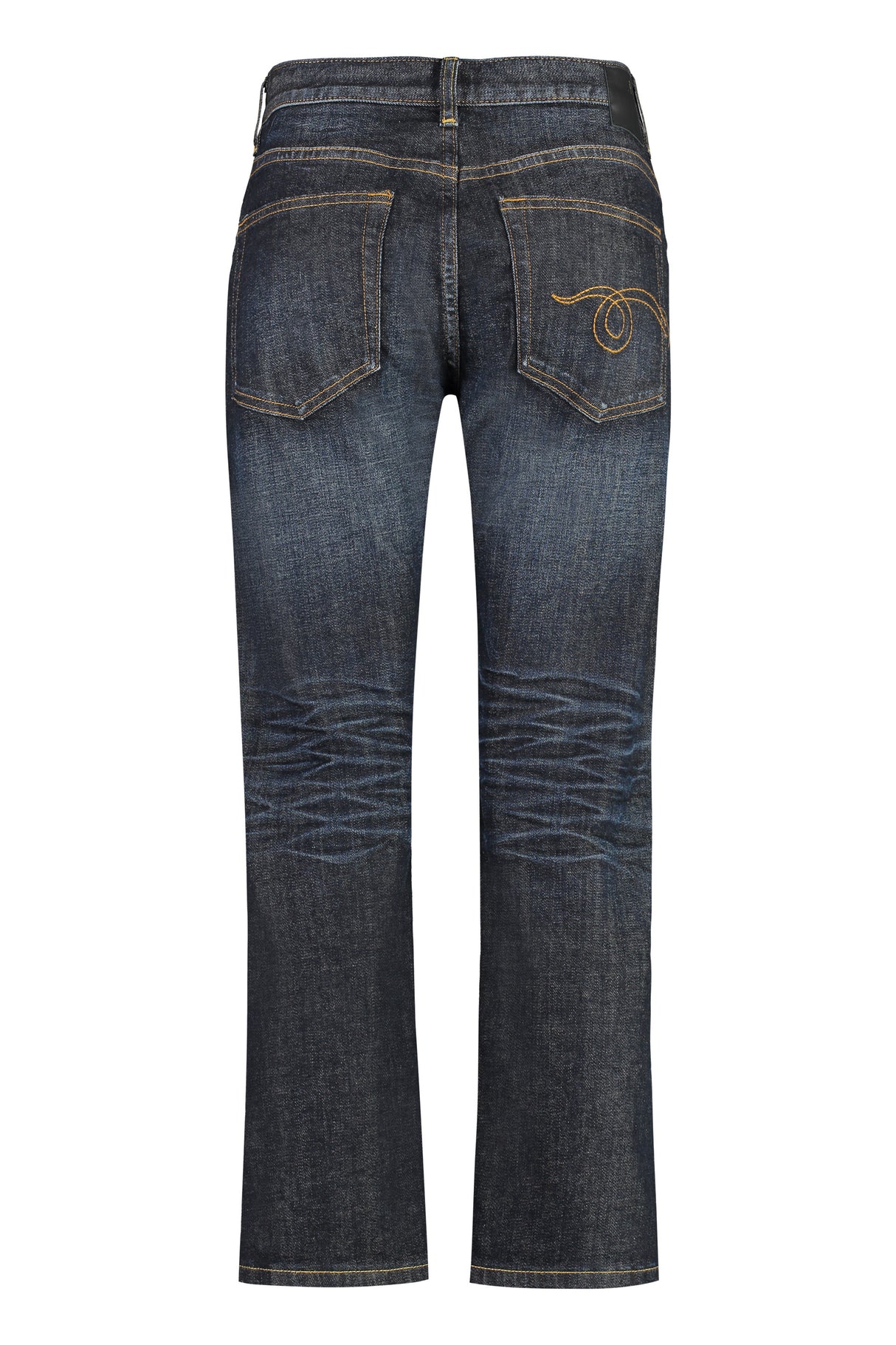 R13 Copper Metal Rivet Denim Straight-Leg Jeans