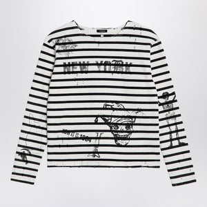 R13 Striped Cotton Crew-Neck Sweater for Women