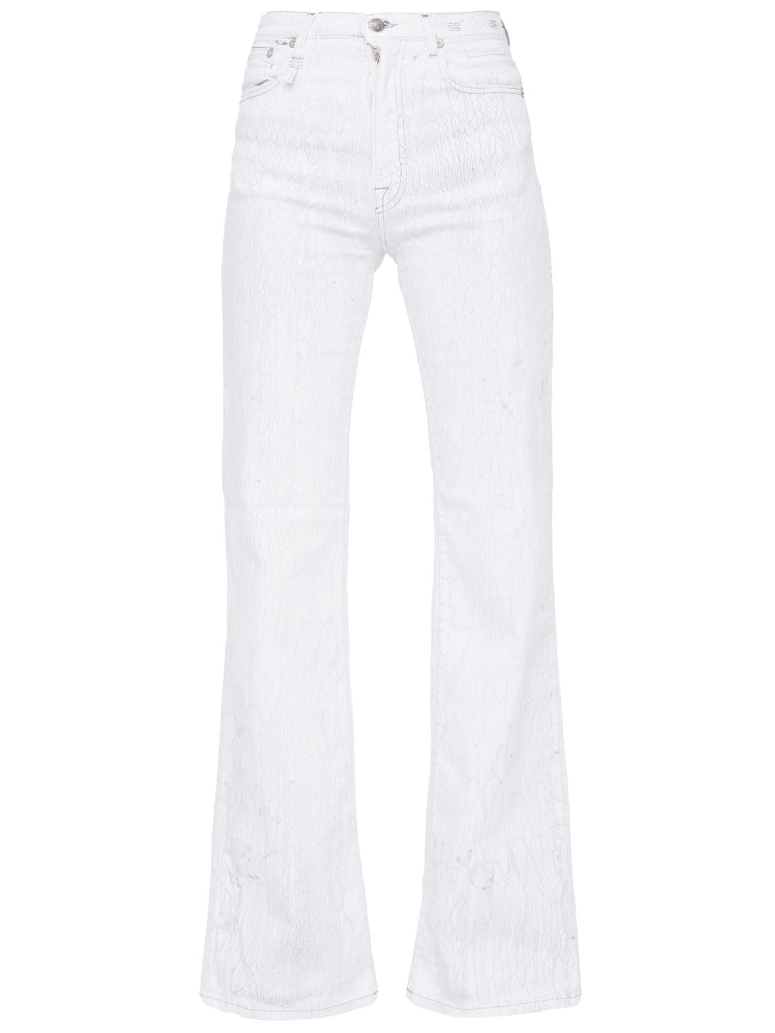 R13 Light-Blue Flared Jeans for Women with Delavé Effect