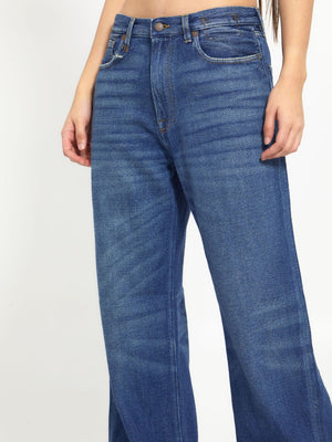 R13 High-Rise Wide-Leg Distressed Jeans