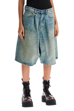 R13 DENIM BAGGY BERMUDA SHORTS