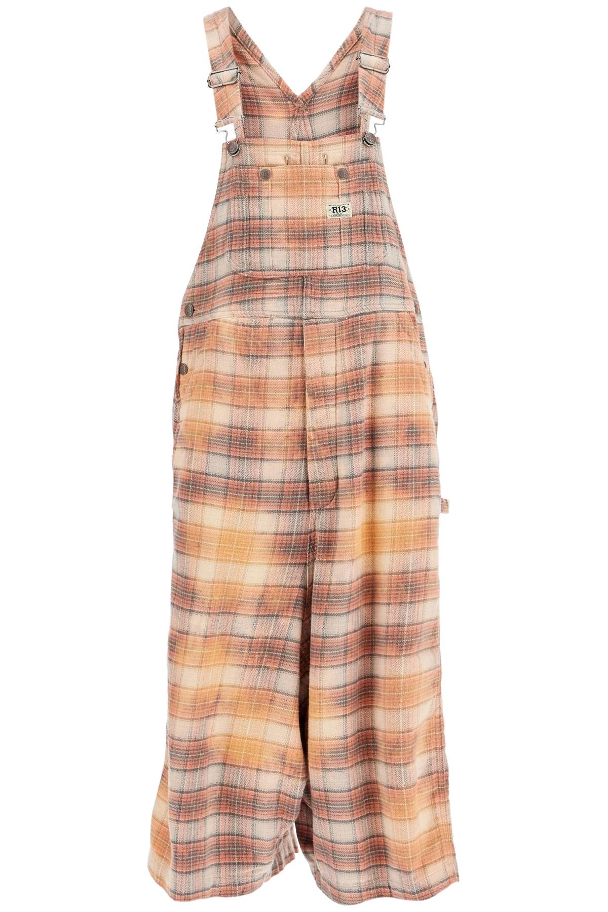 R13 Oversized Flannel Overalls - Women’s XS