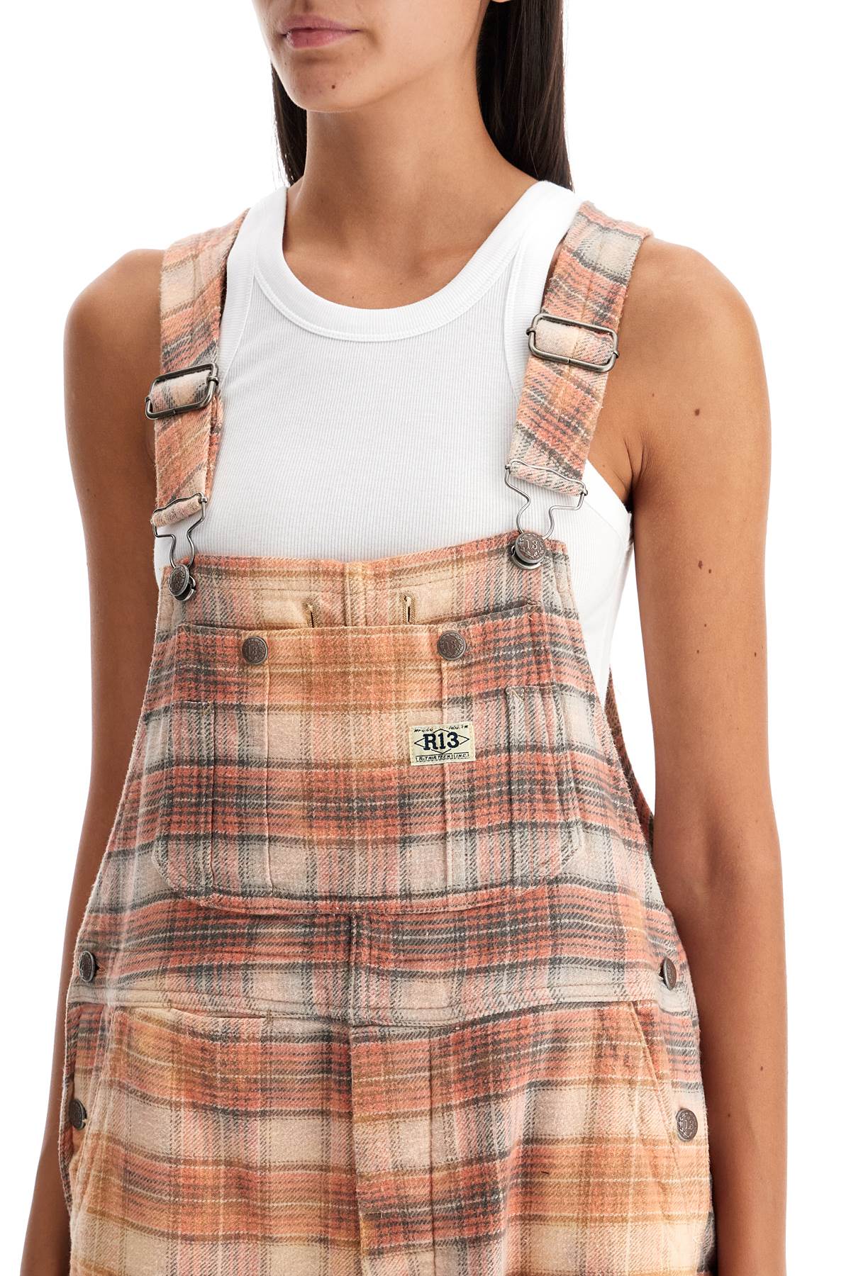 R13 Oversized Flannel Overalls - Women’s XS