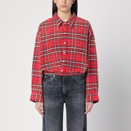 R13 Checkered Design Shirt with Elasticated Hem