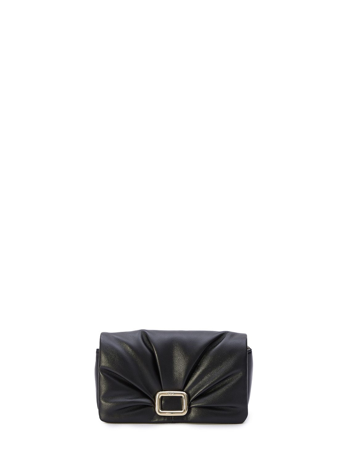 Black Calf Leather Clutch for Women - SS24 Collection