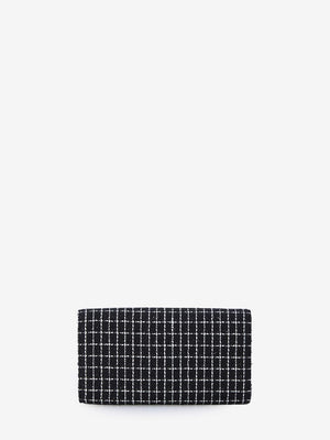 ROGER VIVIER Blossom Mini Tweed Clutch with Crystal Buckle 24x13x3.5cm