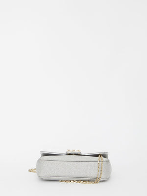 ROGER VIVIER Mini Glitter Clutch with Strass Buckle - FW24