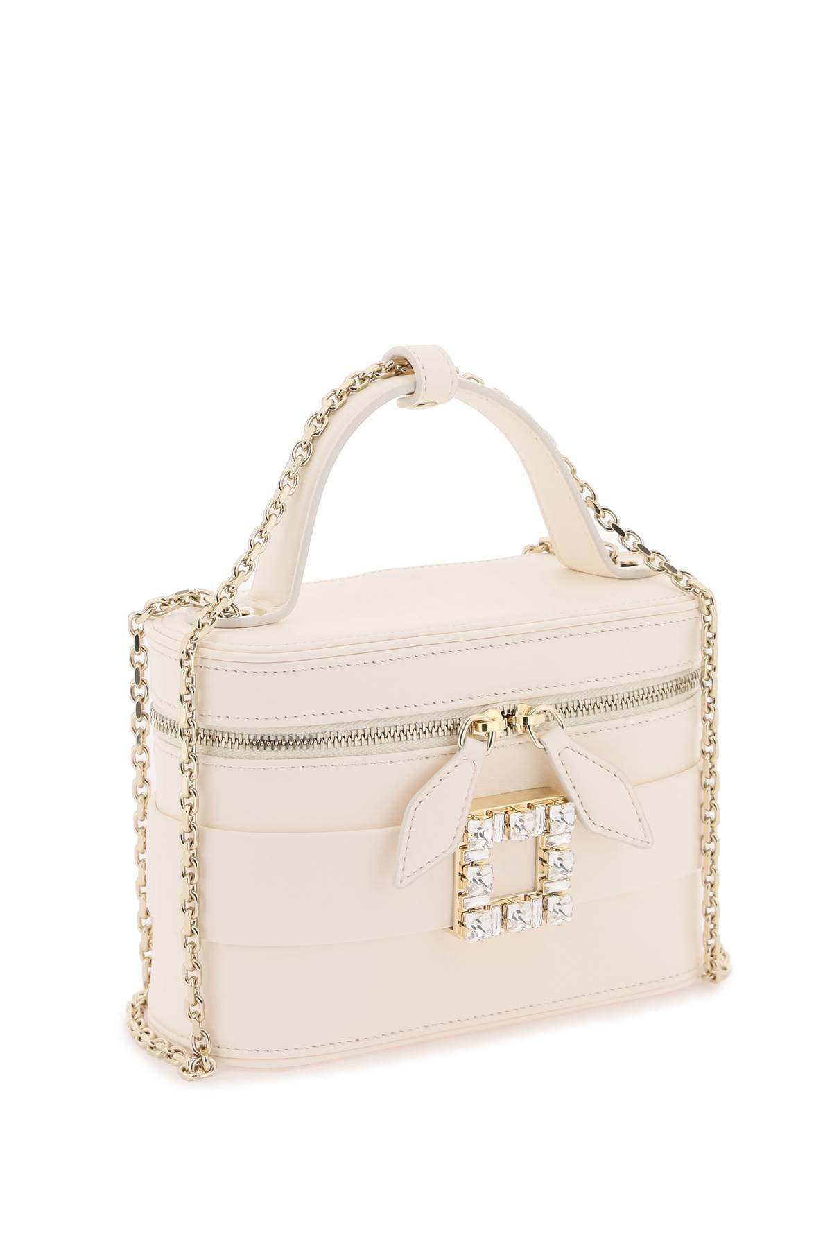 ROGER VIVIER Crystal Buckle Mini Handbag - Women's Leather Clutch