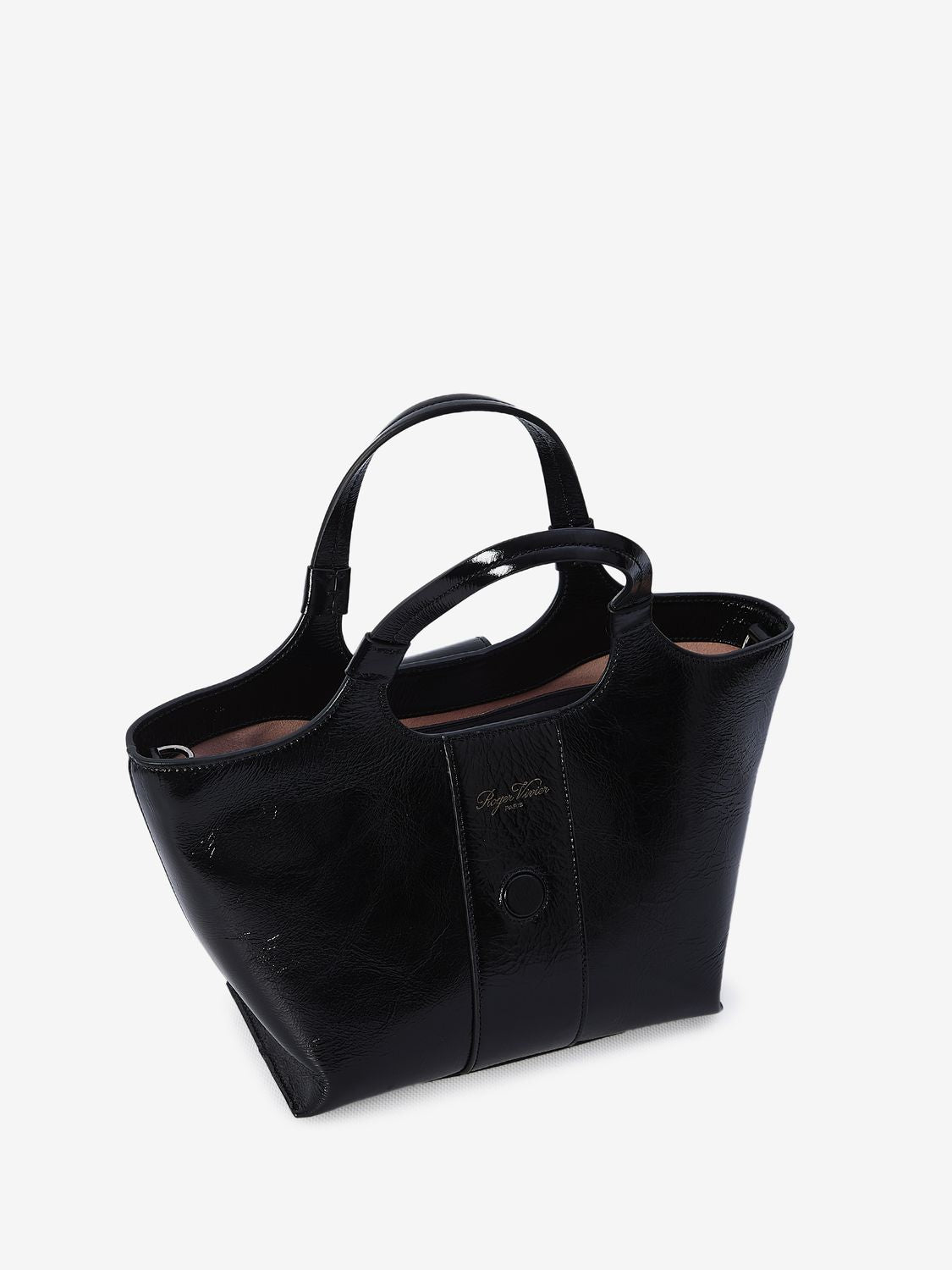 ROGER VIVIER Mini Viv' Chock Patent Leather Tote