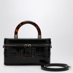 ROGER VIVIER Elegant Mini Black Leather Vanity Bag