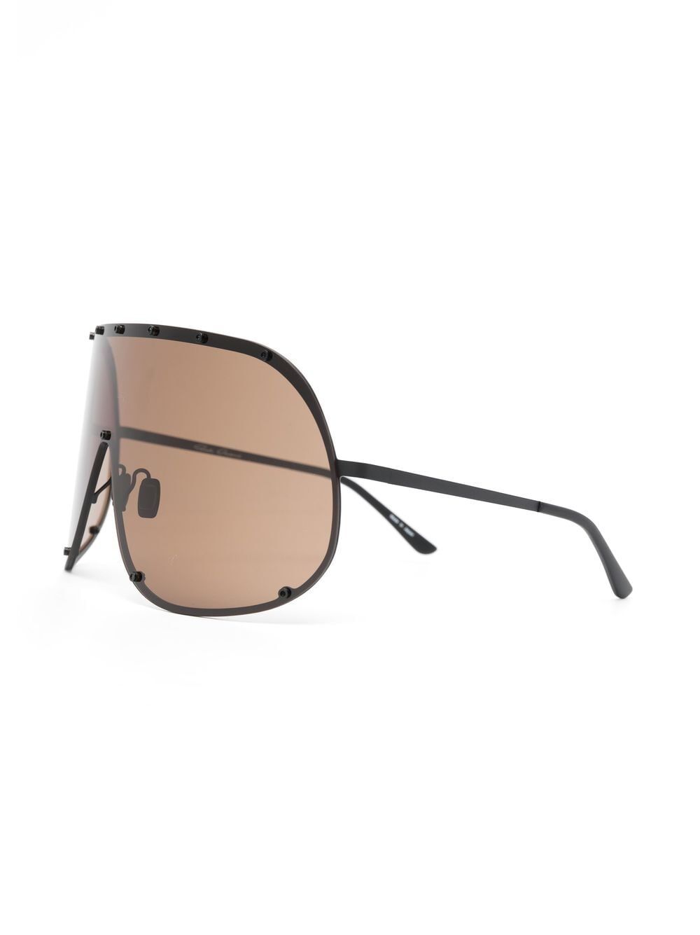 RICK OWENS Metal Shield Sunglasses for Men - Fall/Winter 2024