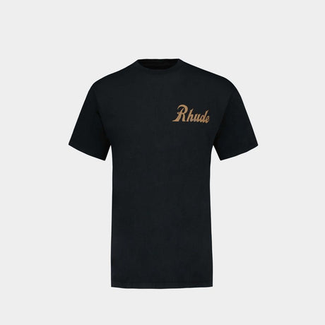 RHUDE Classic Black T-Shirt for Men in FW23 Collection