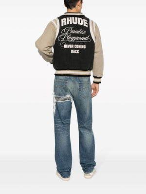 Washed Canvas Varsity Jacket for Men - FW23 Collection