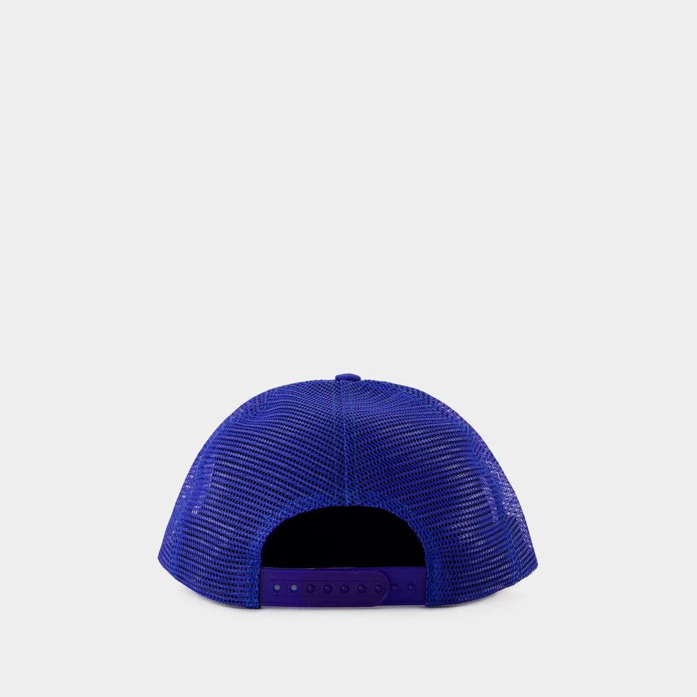 RHUDE Racer Trucker Cap in Blue